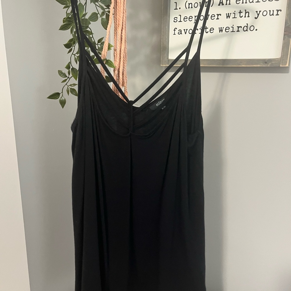 Black Strappy Tank XL